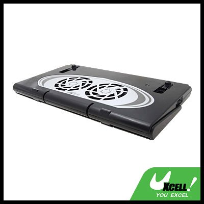 USB 2.0 Cooler Cooling 2 Fan Pad for Laptop Notebook PC@