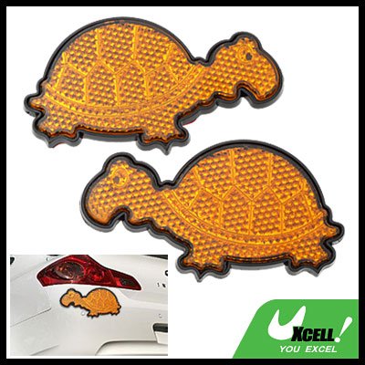 Tortoise Shaped Stop Sign Car Back Light Reflector Yellow