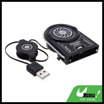 Air Extraction Cooling Fan with USB Retractable Cable for Notebook PC