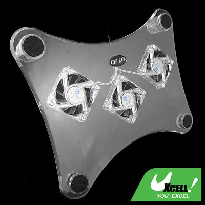 3 Fan Cooling Fans Notebook Laptop Cooler Pad