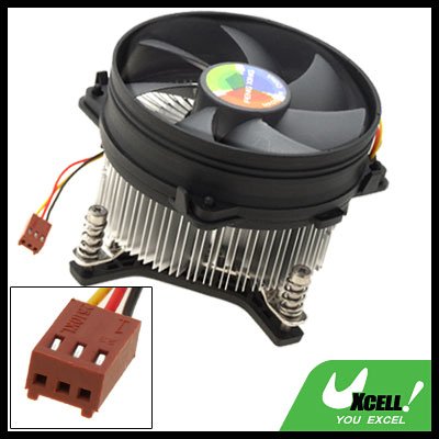 Portable Small Round Cooler Heatsink CPU Cooling Fan Black and White
