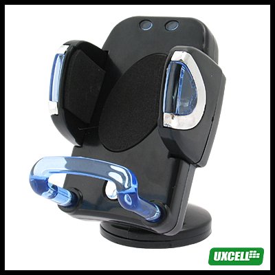 4 LED Flashing Car Mount Cell Phone iPod Nano Holder - Black