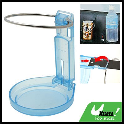 Folding Car Auto Drink Can Cup Bottle Blue Holder Stand