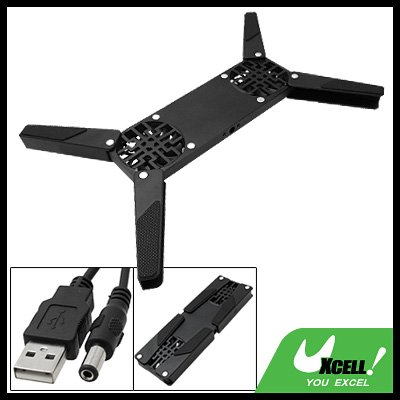 Folding 2 Fans USB Laptop Notebook Cooling Cooler Pad Mat