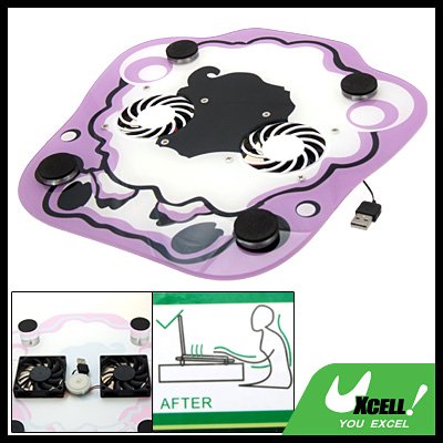Anti-slip USB 2 Fans Notebook Laptop Cooling Cooler Pad