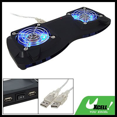 USB Powered 2 Fans Laptop Notebook Cooler Cooling Pad