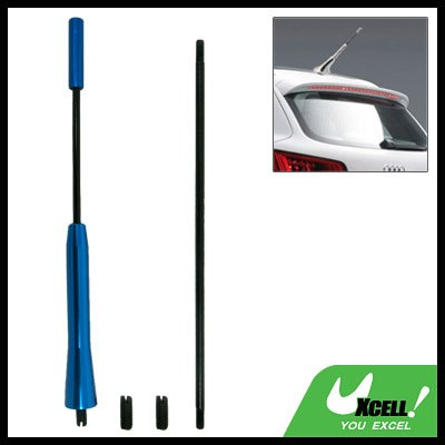 Length Adjustable Blue Decorative Auto Car Alumnium Antenna DX-402