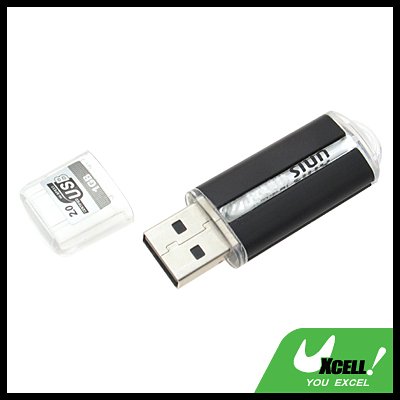 1GB USB 2.0 Flash Memory Stick Pen Drive - Black & White