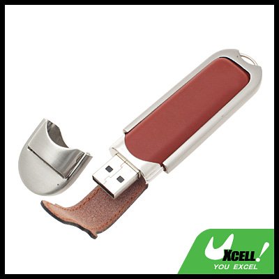 1GB USB 2.0 Flash Memory Stick Pen Drive - Brown & Silver