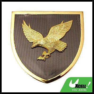 Golden Abstract Eagle Car Badge