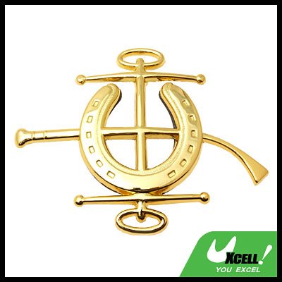 Car Accessories Jockey Car Badge Emblem Golden
