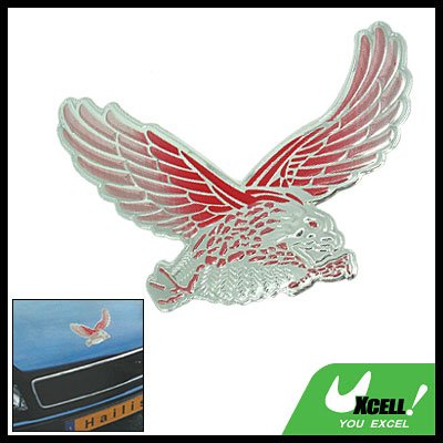 Silver and Red Eagle Car Decoration Logo Badge (HL-8031)