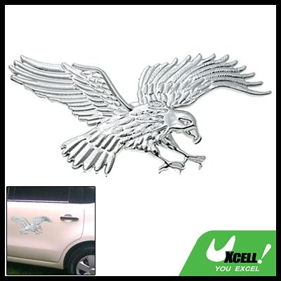 3D Eagle Auto Car Badge Emblem Sticker w/Chrome Look
