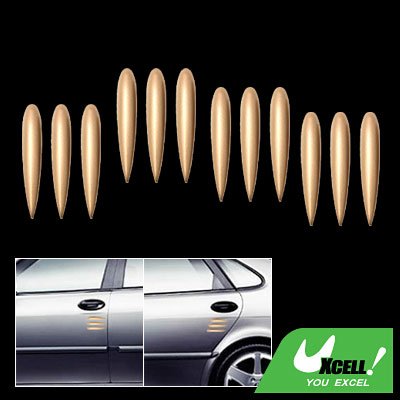 12 Pieces Copper-colored Car Door Decorative Sticker Guard
