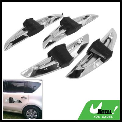Sliver and Black Car Door Guard Protector 4 Pieces Set