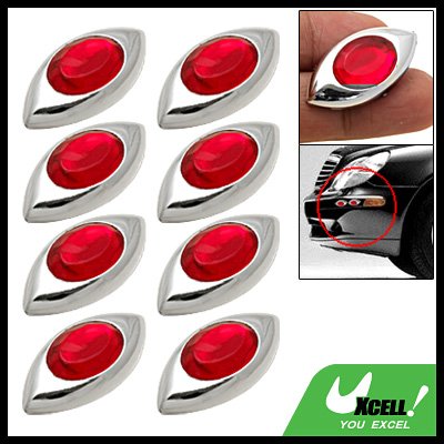 8 PCS Red Eyes Car Door Bumper Mirror Guard Protector