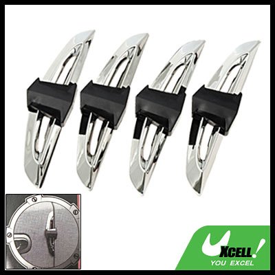 4 Pieces Decorative Car Door Guard Protector Silvery