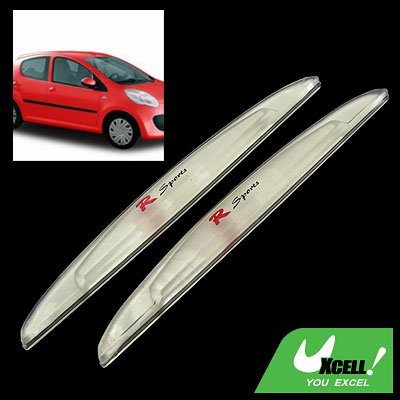 Pair Soft Plastic Made Car Body Door Bumper Guard Protector