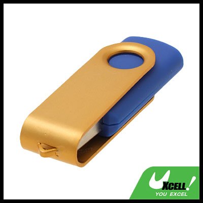 4GB Pocket Rotate USB Flash Memory Stick Drive Storage Golden