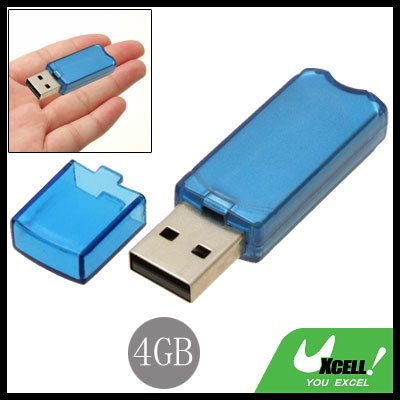 Compact 4GB USB 2.0 Flash Memory Stick Pen Drive Blue