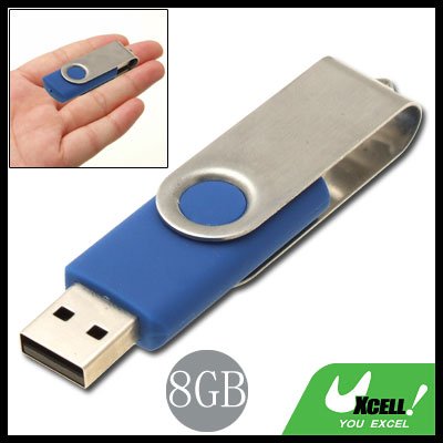 Compact Portable Swivel 8GB USB 2.0 Flash Drive Memory Stick
