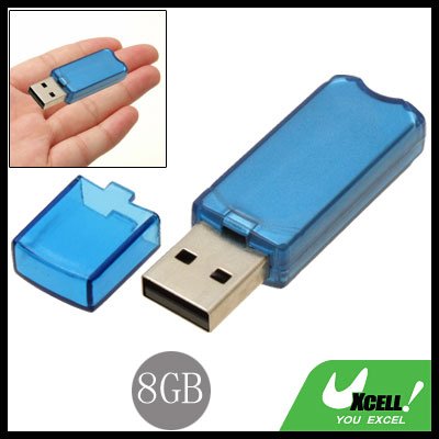 Portable 8GB USB 2.0 Flash Memory Pen Stick Drive Blue