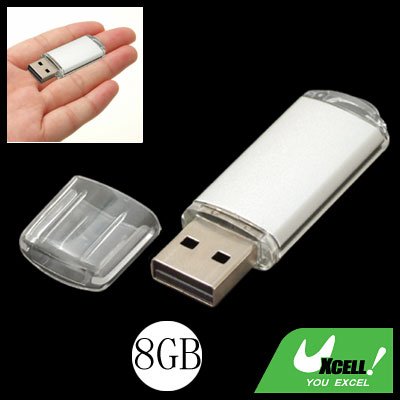 Compact Silvery 8GB USB 2.0 Flash Memory Pen Drive Stick