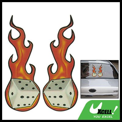 Fire Dice Vinyl Car Boat Vehicle Window Decal Sticker