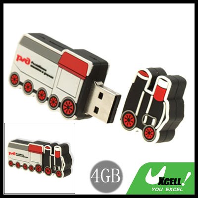 Cool-Look Small Train USB 2.0 4GB Flash Memory Stick Drive