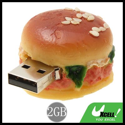 Hamburger USB 2GB Flash Memory Storage Stick Drive