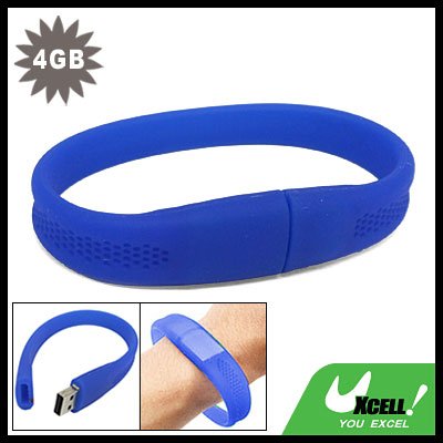 4GB Bracelet USB Drive Flash Memory Stick Blue