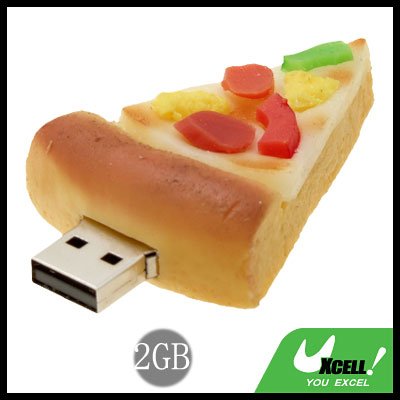 Cool-Look Pizza USB2.0 2GB Flash Memory Stick Drive