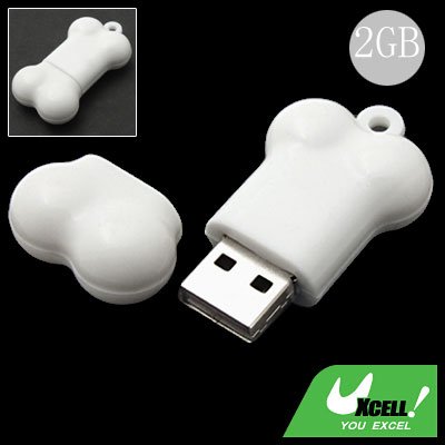 White Bone 2GB USB 2.0 Memory Stick Flash Pen Drive