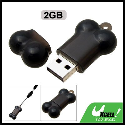 Black Bone 2GB USB 2.0 Flash Pen Drive Memory Stick