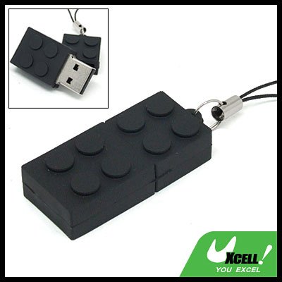 Black Brick 2GB USB Flash Memory Stick Drive