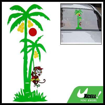 Decorative Coconut Tree Monkey Logo Car Decal Sticker