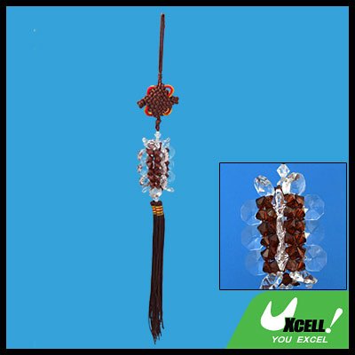 Coffee Chinese Knot Oriental Ornament Crystal Decoration
