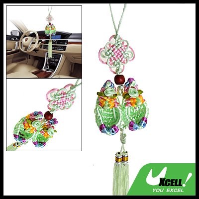 Decoration Handmade Oriental Ornament Chinese Good Luck Knot Green