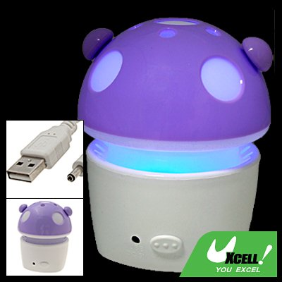 Violet Fanning Scent Mushroom Car Indoor Air Purifier Refresher