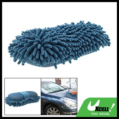 Vehicle Car Windows Gadgets Blue Soft Microfiber Chenille Sponge Cleaning Brush