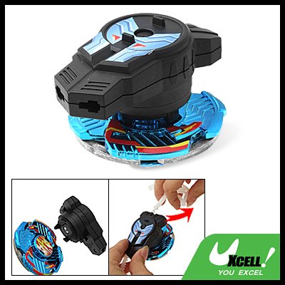 Gear Strip Control Swirl Fighter Children's Peg-Top Toy Blue Black