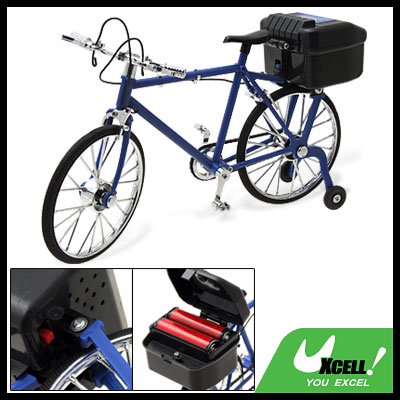 Blue Electric Music Walking Miniature Bicycle Bike Toy