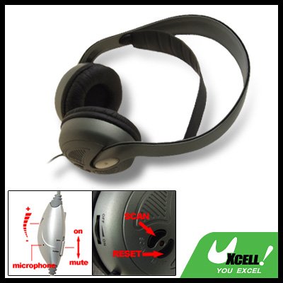 Super Bass Multimedia PC Stereo FM Radio Headphone with Microphone
