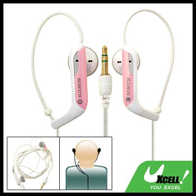 3.5mm Earphones Headphones w/ Hanger Loop for Mp3 PC