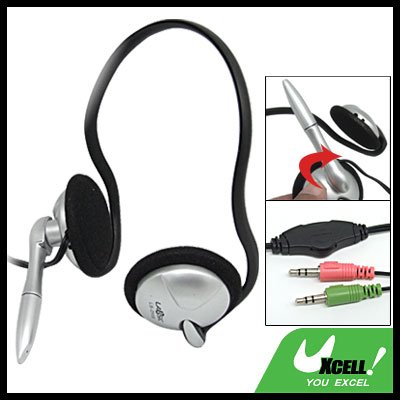 Overhead Stereo PC Computer Headphone Headset with Mic