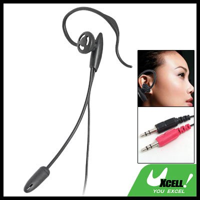 In-Ear PC Computer Earphone Headphone with Mic Ear-Hook