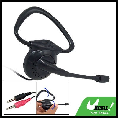 3.5mm Ear-Hook Headphone Headset Mic for PC Computer