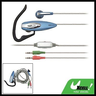 In-Ear Headphone Ear-Hook Earphone Mic for PC Computer