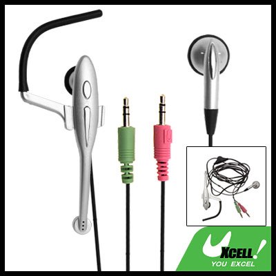 Stereo Ear-Hook Earphone Headphone with Mic for PC Computer