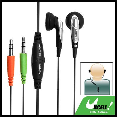 3.5mm Volume Control Earphone Microphone for PC Computer